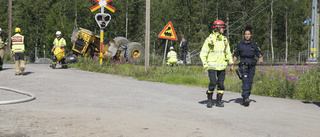 Hjullastare krockade med tåget – 65-årig man avliden