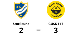 Tuff match slutade med seger för GUSK F17 mot Stocksund