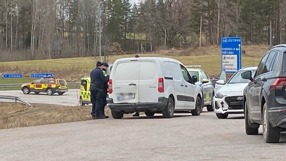 Under fredagseftermiddagen inträffade en olycka på Riksväg 40 i höjd med Frödinge.