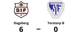 Storseger för Dagsberg - 6-0 mot Torstorp B