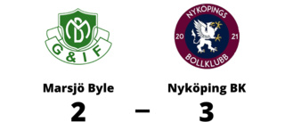 Nyköping BK vann uddamålsseger mot Marsjö Byle
