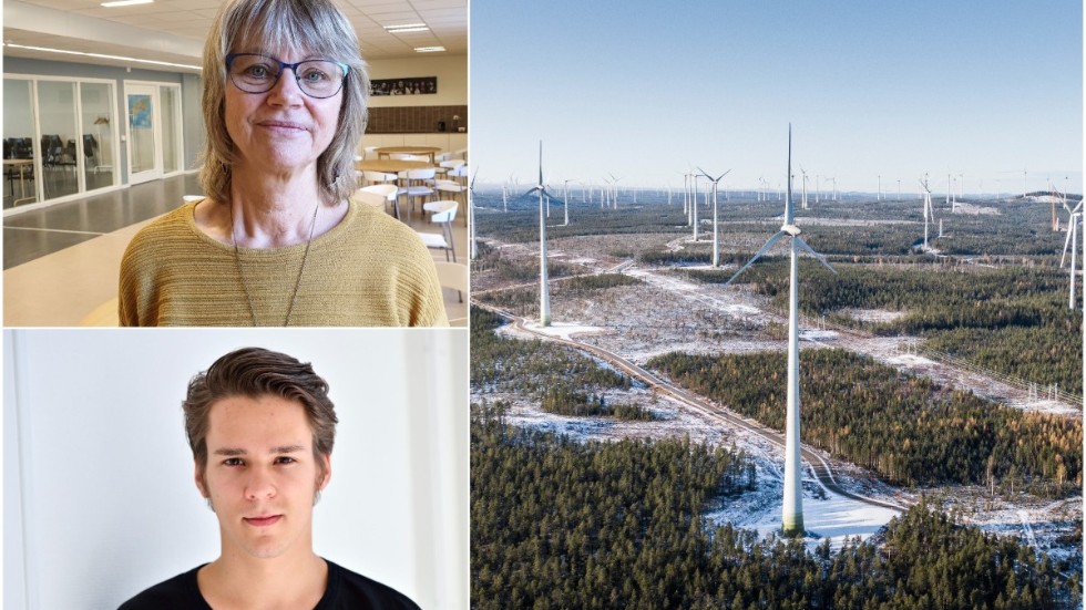 Det tycks inte finnas gränser för hur motsägelsefull högerns energipolitik kan bli. Man beskriver elpriset som ett av Sveriges största problem, samtidigt ratar man det snabbaste sättet att minska priset, skriver miljöpartisterna Agneta Niklasson och Lorentz Tovatt. Vindkraftparken på bilden ligger utanför Piteå.