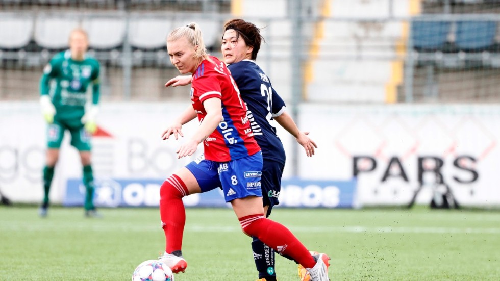 Vittsjös Jutta Rantala slog till på volley mot Rosengård. Arkivbild.