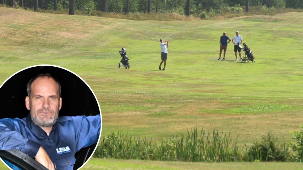 Tobo Golfklubbs ordförande Kenneth Johansson hoppas att banan kan öppna för spel på söndag.