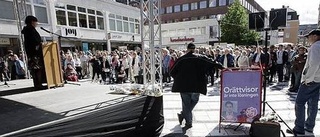 Sahlin talade i Uppsala