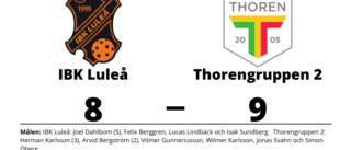 IBK Luleå föll mot Thorengruppen 2 med 8-9