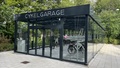 Förslaget: Cykelgarage på Visborg med väggar och tak