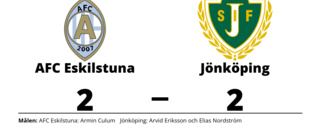 Fortsatt tungt för AFC Eskilstuna - oavgjort mot Jönköping