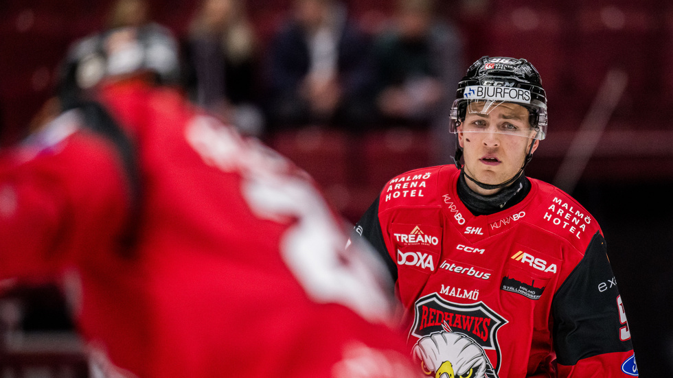 Oskar Lindgren fick återigen förtroende i Malmö-tröjan. 