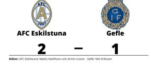 AFC Eskilstuna vann hemma mot Gefle