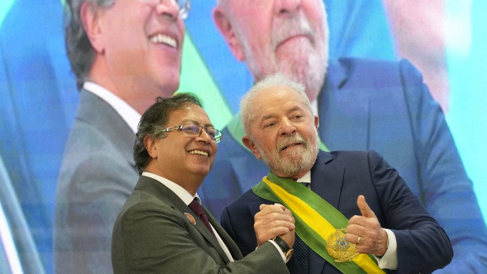 Brasiliens president Lula da Silva och Colombias president Gustavo Petro möttes i juli för att diskutera det kommande regnskogsmötet som hålls i Belém i Brasilien.