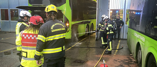 Rykande buss orsakade pådrag i Nyköping