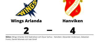 Wings Arlanda utan poäng efter förlust mot Hanviken
