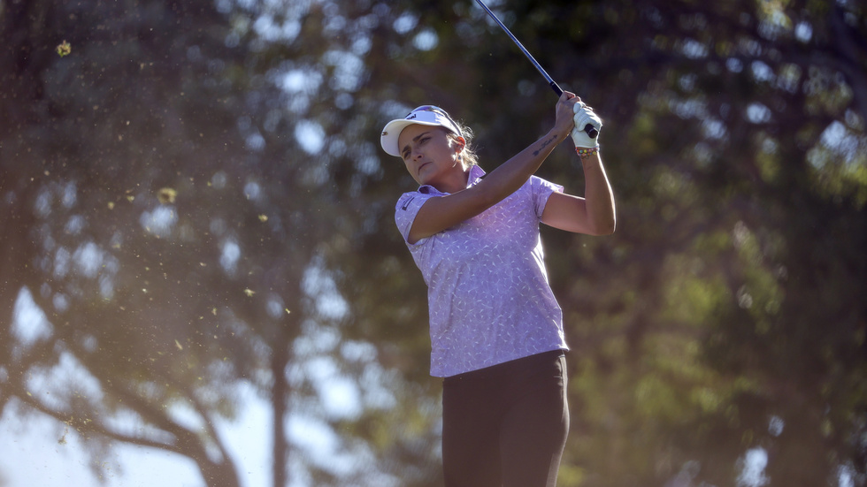 Lexi Thompson, sjunde kvinna att spela i en PGA-tävling med män.