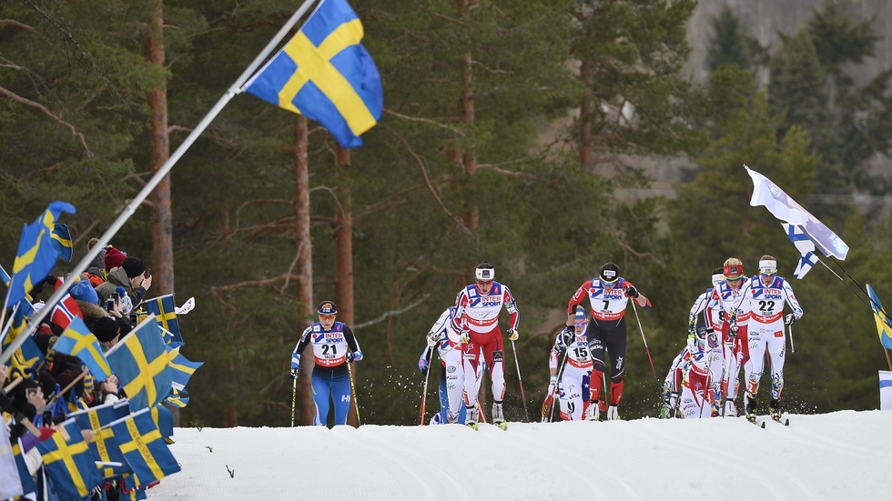 Skidstadion i Lugnet kan bli aktuell som arena om Sverige får vinter-OS. Arkivbild.