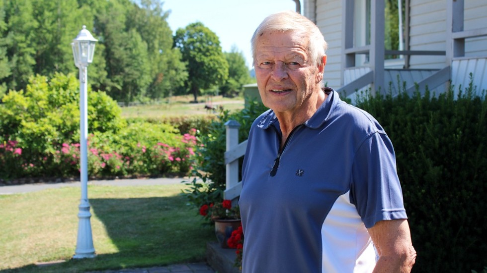 Karl-Eric Skog minns den rekordvarma sommaren i Målilla 1947. "Det var så hiskeligt varmt", säger han.