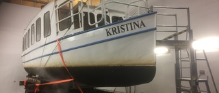 Ångbåten Kristina uppe på land igen