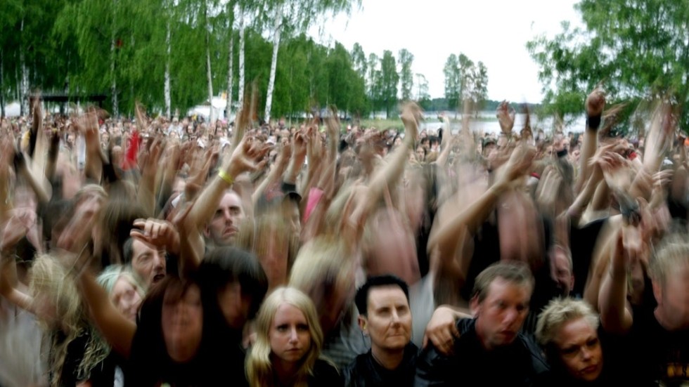 Bild från publikhavet under festivalens 20-årsjubileum, 2005.