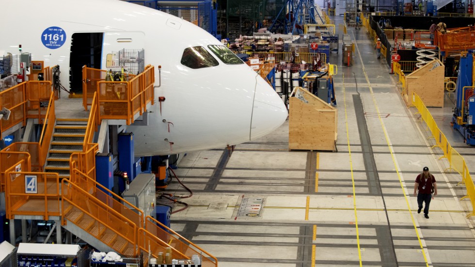 Flygplanstillverkaren Boeing, med huvudkontor i Arlington, Virginia, USA, räknar med en global flygplansförsäljning för omkring 85|000 miljarder kronor på 20 år. Arkivbild