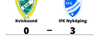 Förlust med 0-3 för Kvicksund mot IFK Nyköping