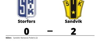 Storfors föll hemma mot Sandvik