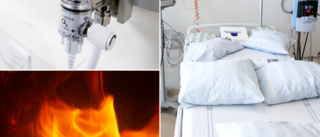 Patient tuttade eld på sjukhussängen