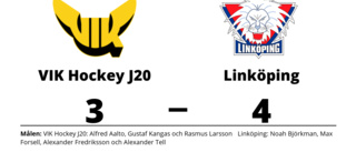 Seger för Linköping efter förlängning mot VIK Hockey J20