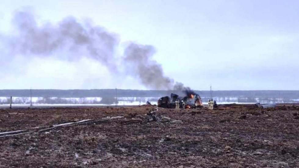 Bild från explosionsplatsen. Bilden är en stillbild från en videofilm och tillhandahållen av ryska myndigheter.