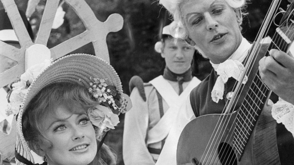 Monica Zetterlund som Ulla Winblad och Sven-Bertil Taube som Bellman 1964. Arkivbild.