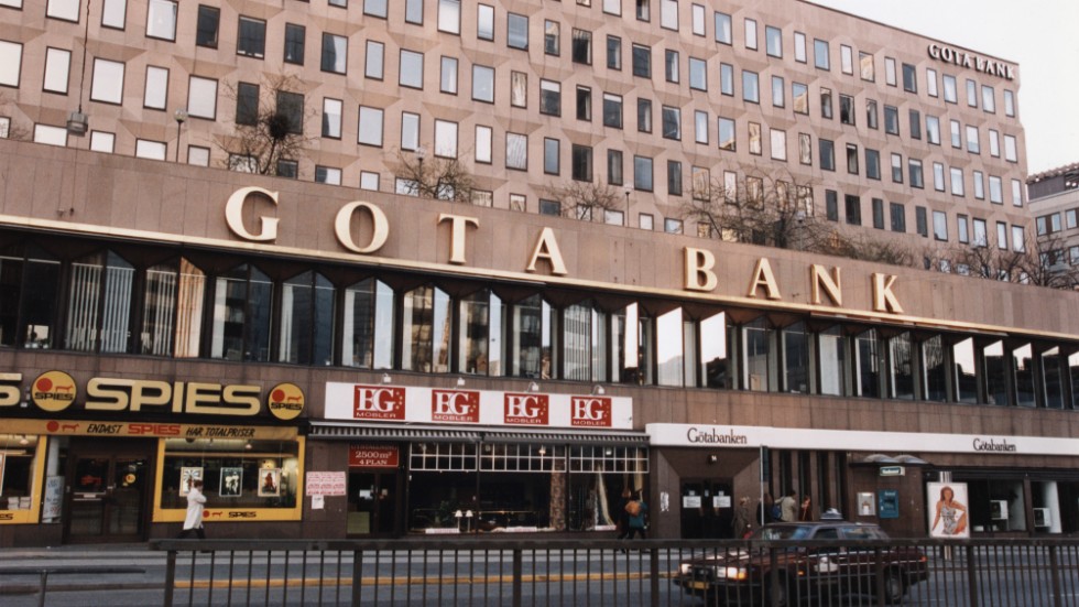 Gota Bank gick under i samband med 90-talskrisen. 