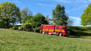 Buskage i brand nära Breviksalpen