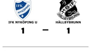IFK Nyköping U tappade ledning till oavgjort mot Hällbybrunn