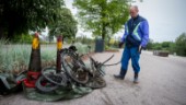 Dykare rensade Stångån på skräp inför SM-veckan • Fångsten: Cyklar, kundvagnar, däck, burkar och skyltar