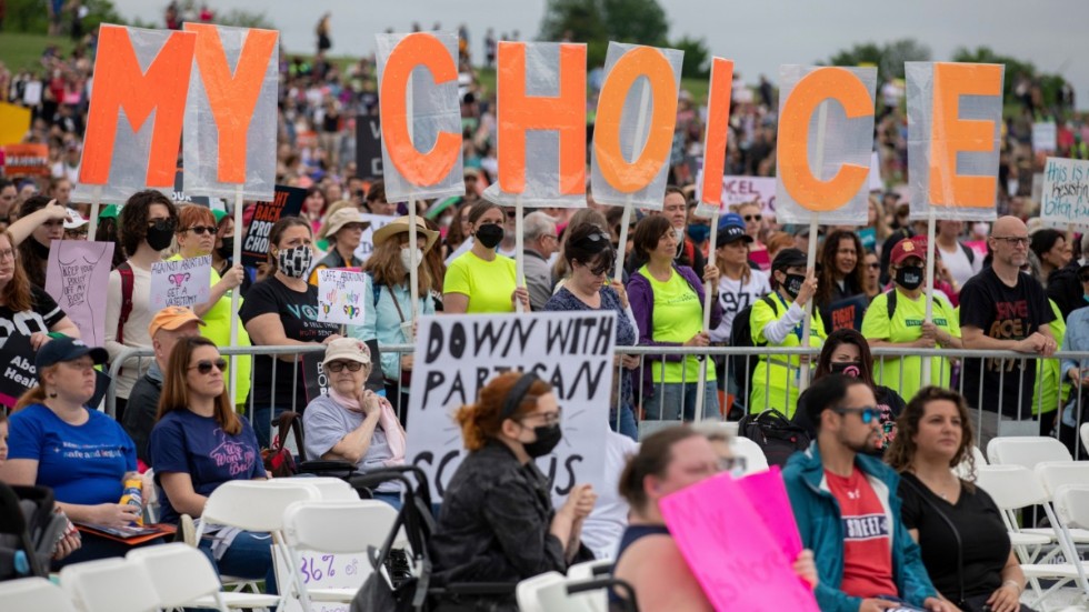 "Mitt val" var temat när människor över hela USA demonstrera för aborträtten.