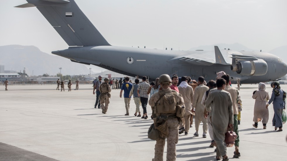 USA och andra länder arbetar för att evakuera personer ut ur Afghanistan. Arkivbild.