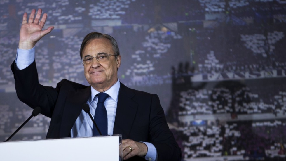 Real Madrids ordförande Florentino Pérez var drivande i superligaplanerna. Arkivbild.