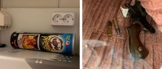 Polisens fynd vid husrannsakan: Pistol i Pringles-rör