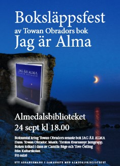 Boksläppsfest för Towan Obradors bok "Jag är Alma"