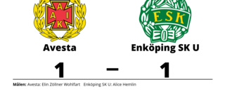Avesta och Enköping SK U delade på poängen