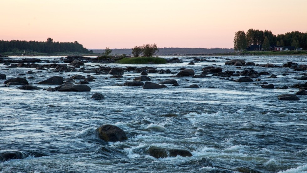 SMHI har utfärdat en röd varning för höga flöden för delar av Torneälven. Arkivbild.