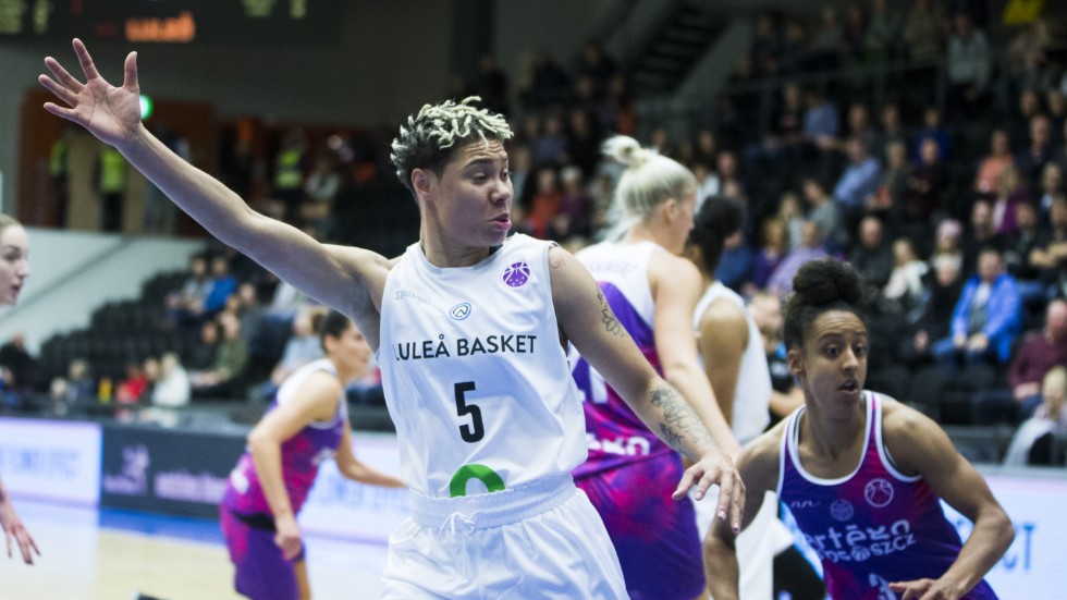 Natisha Hiedeman var en gigant i Luleå Baskets match borta mot Artego. (Arkivbild)