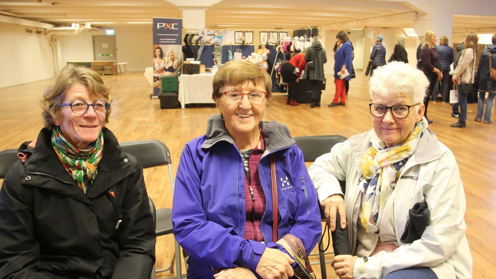 Görel Ulmstedt, Gudrun Lundholm och Monica Forsling besökte livsstilsmässan.