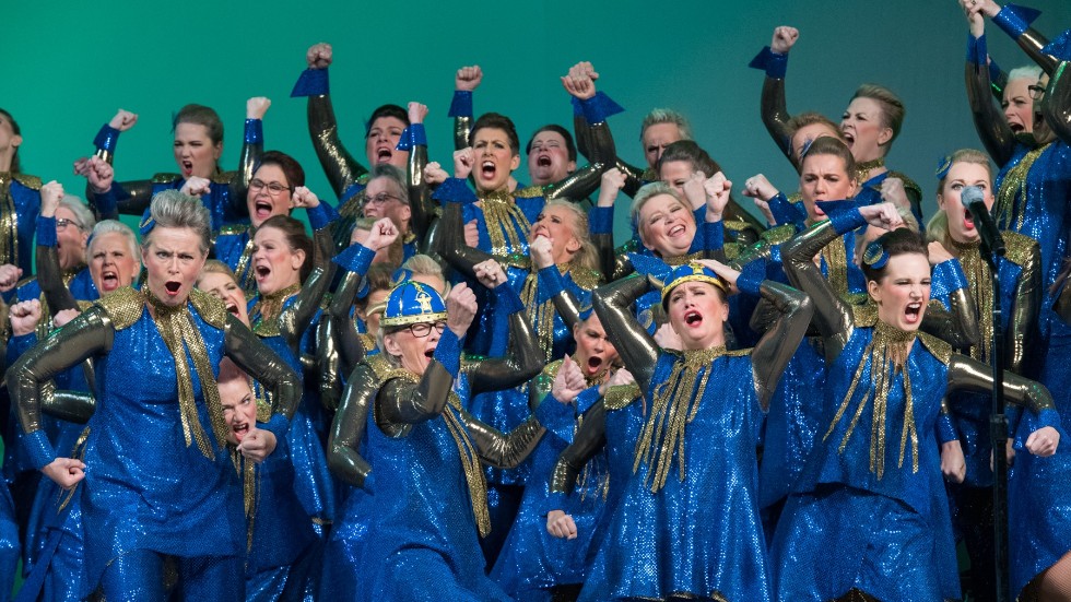 Rönninge Show Chorus med det vinnande konceptet "Made in Sweden for the World".