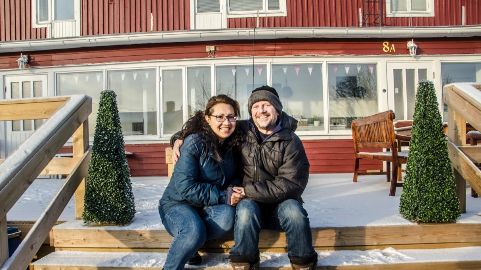 Paul Roberts tog med sig familjen till sin älskade snö. Nu trivs hela familjen i Övertorneå.
