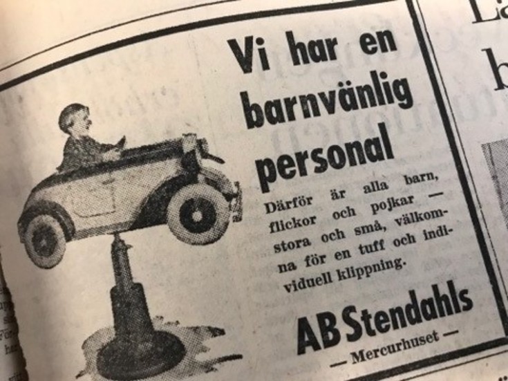 Kuriren för 50 år sedan: Annons för klippning.