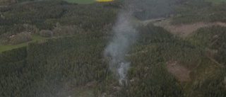 40 gånger 40 meter skog brann – marken bevattnas