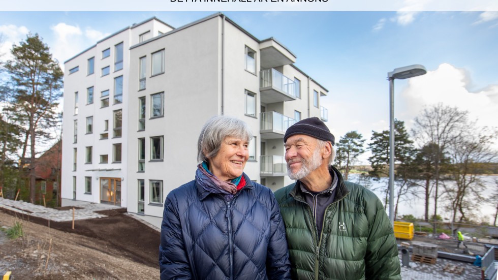 Leif och Barbro Zäll lämnar 20-talsvillan med jättetomt. 
"Blir enklare för oss med mindre yta och en balkong."