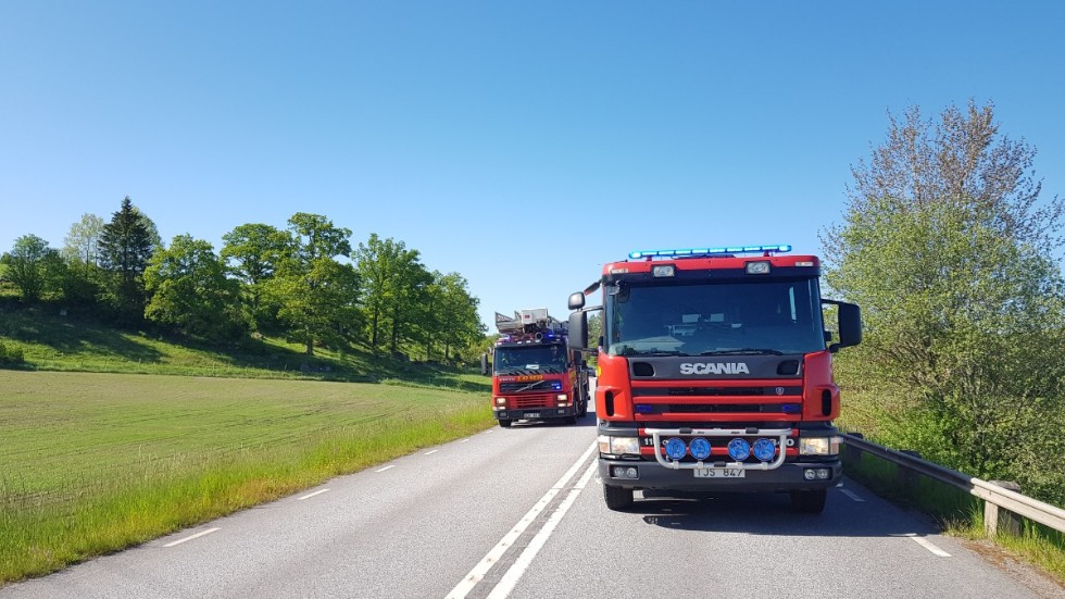 Räddningstjänsten var på plats på länsväg 135 vid Torsåkra där olyckan hade inträffat.