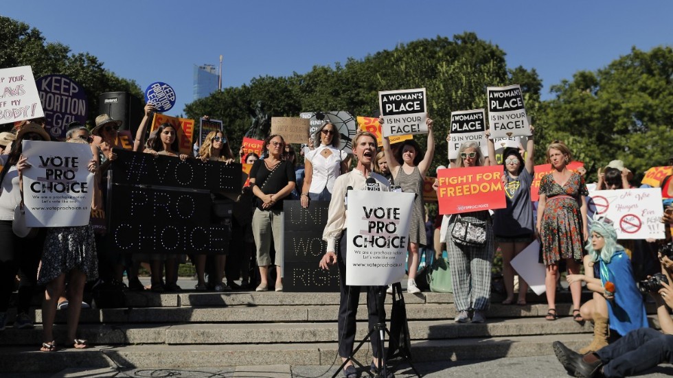 Abortfrågan delar USA. Bilden visar en demonstation till stöd för aborträtten i New York. Arkivbild.