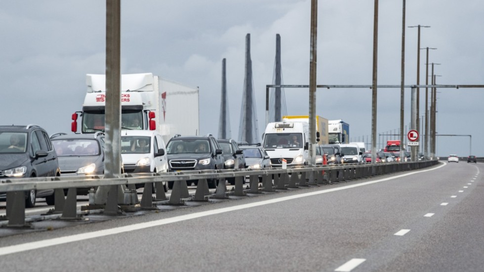 Envägstrafik över Öresund i slutet av maj.